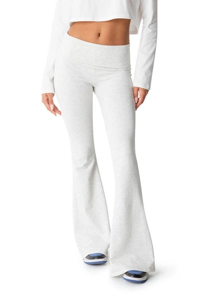 Edikted Naomi Flared Leggings In Grey Melange ModeSens