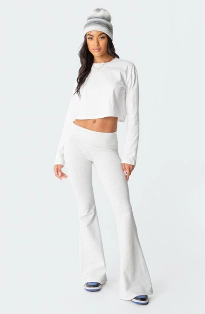 Edikted Naomi Flared Leggings In Gray-melange