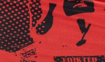 Edikted Tati Print Mesh Lace-up Miniskirt In Mix