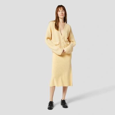 Shop Equipment Rosie Cashmere Sweater In Yellow Italian Straw