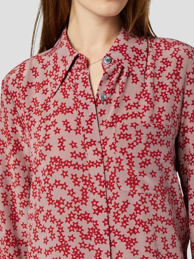 Shop Equipment Scout Silk Dress In Red Dahlia Multi Pinstripe Star