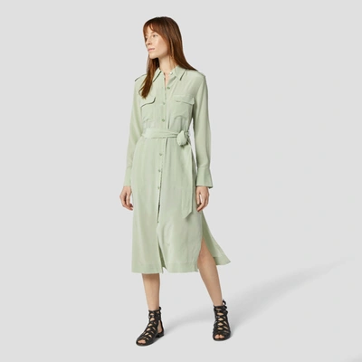 Shop Equipment Zelie Silk Dress In Reseda Green