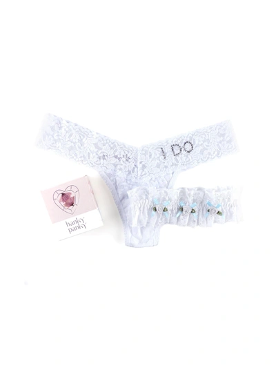 Shop Hanky Panky I Do Low Rise Thong & Garter Box Set In White