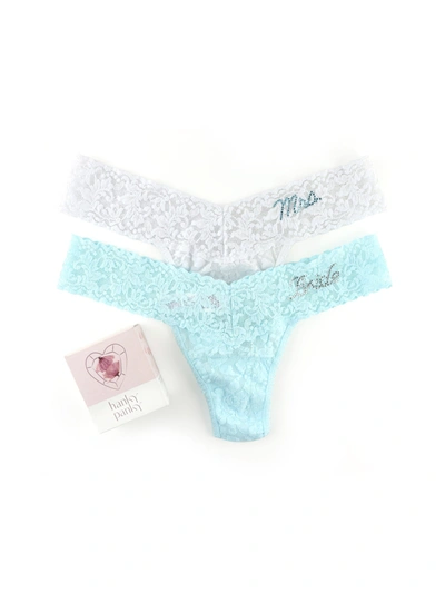 Shop Hanky Panky Bride & Mrs. Low Rise Thong Gift Set In White