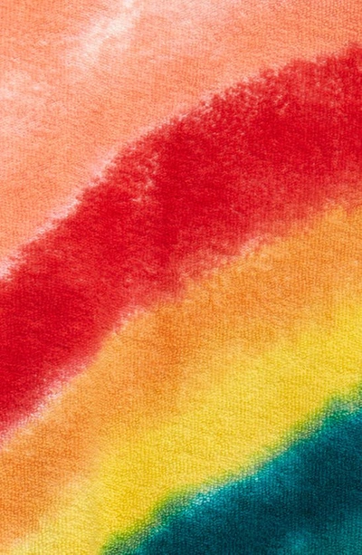 Shop Acne Studios Kids' Mini Fairview Rainbow Face Patch Cotton Sweatshirt In Pastel Pink