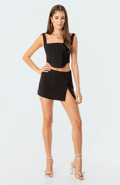 Shop Edikted Dasha Micro Miniskirt In Black