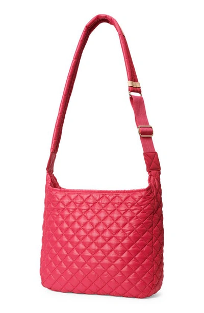 Shop Mz Wallace Parker Quilted Nylon Crossbody Bag In Punch Oxford