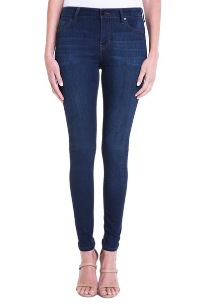 Shop Liverpool Abby Mid Rise Soft Stretch Skinny Jeans In Doheny Dark