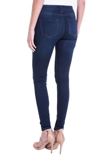 Shop Liverpool Abby Mid Rise Soft Stretch Skinny Jeans In Doheny Dark