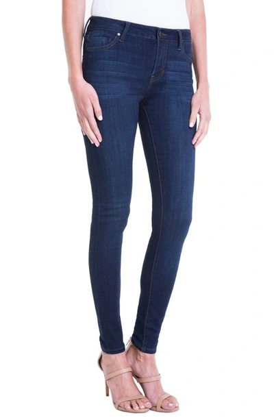 Shop Liverpool Abby Mid Rise Soft Stretch Skinny Jeans In Doheny Dark