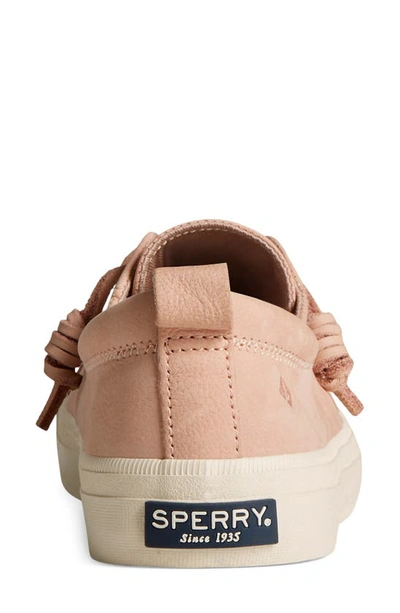 Shop Sperry Crest Vibe Tumbled Leather Sneaker In Rose