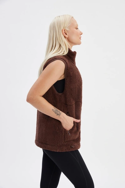 Shop Girlfriend Collective Raisin Recycled Fleece Vest