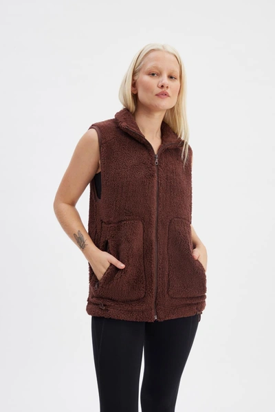 Shop Girlfriend Collective Raisin Recycled Fleece Vest