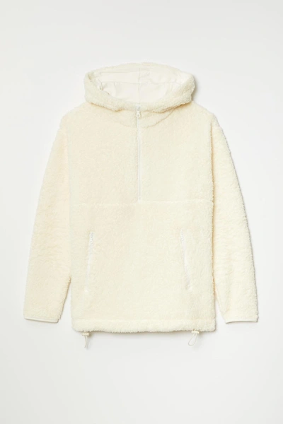 Shop Girlfriend Collective White Recycled Fleece Hoodie
