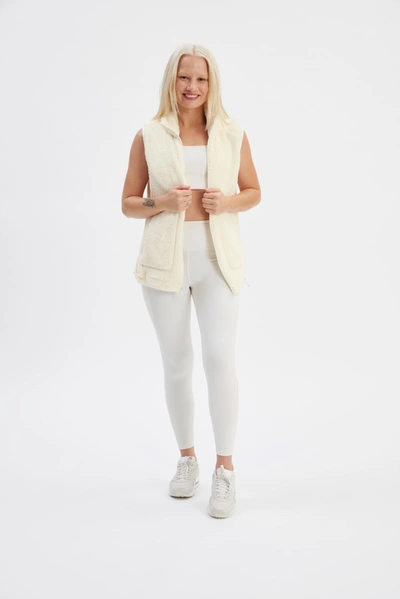 Shop Girlfriend Collective White Recycled Fleece Vest