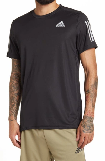 Shop Adidas Originals Own The Run T-shirt In Black/reflective Silver
