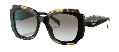 Shop Prada Pr 16ys 01m0a7 Butterfly Sunglasses In Grey