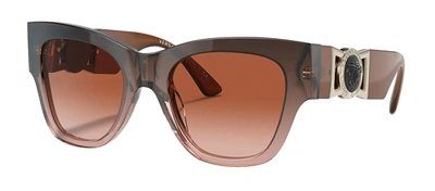 Shop Versace Ve4415u 80019s Wayfarer Sunglasses In Brown