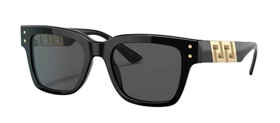 Shop Versace Ve 4421 Gb1/87 Wayfarer Sunglasses In Grey