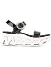 MARC BY MARC JACOBS 'Ninja Strass' wave sandals,DONOTWASH/DONOTDRYCLEAN