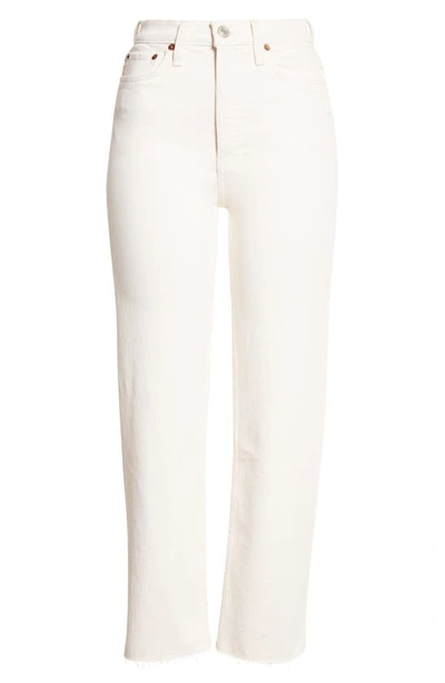 Shop Re/done '70s Stovepipe High Waist Slim Ankle Jeans In Vintagewhite