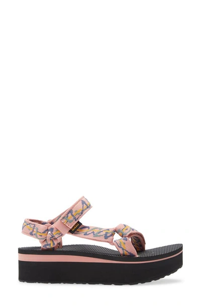 Shop Teva 'universal' Flatform Sandal In Ziggy Rose Tan