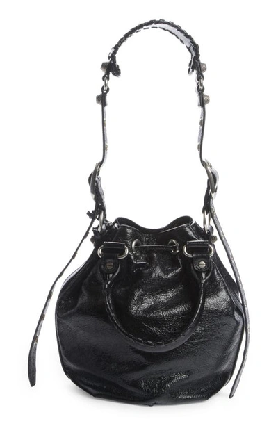 Shop Balenciaga Small Le Cagole Bucket Bag In Black
