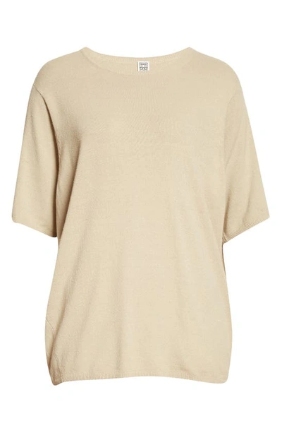 Shop Totême Oversize Silk T-shirt In Mink