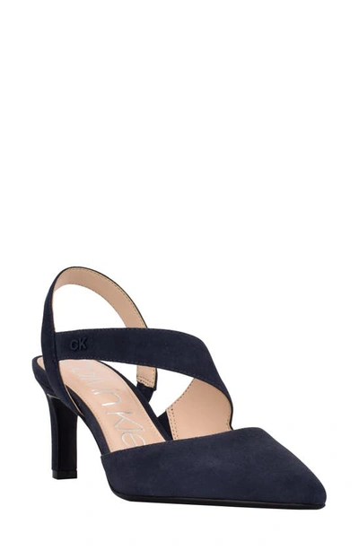 Shop Calvin Klein Larin Pump In Navy