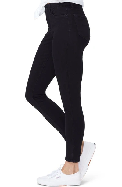 Nydj Ami Embroidered Side Skinny Jeans In Black
