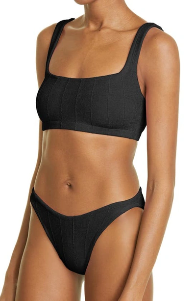 Shop Hunza G Crinkle 2-piece Swimsuit In Black