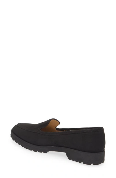 Shop Andrea Carrano Suede Loafer In Black Suede