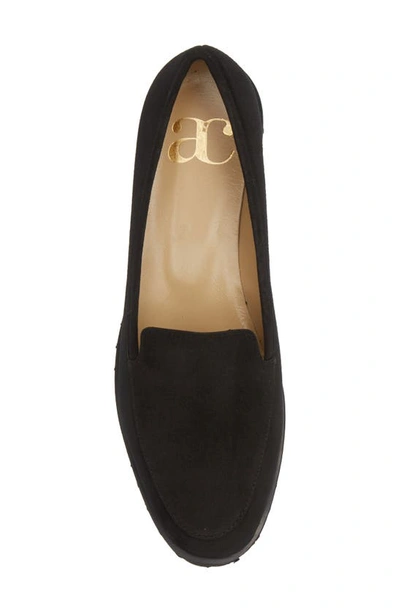 Shop Andrea Carrano Suede Loafer In Black Suede