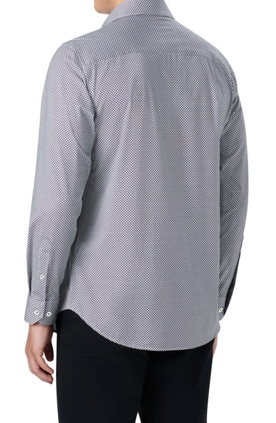 Shop Bugatchi Ooohcotton® Diamond Print Button-up Shirt In Black