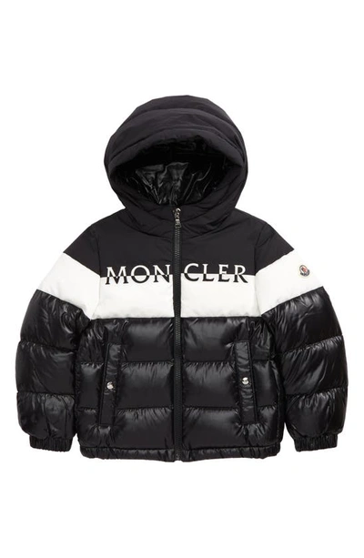 Moncler Kids Laotari Black Quilted Shell Jacket (12-14 Years) | ModeSens