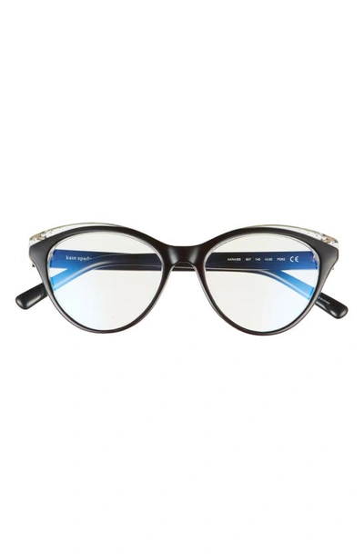 Shop Kate Spade Xarabb 51mm Blue Light Blocking Glasses In Black