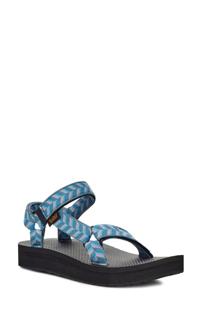 Shop Teva Midform Universal Sandal In Retro Geometric Blue