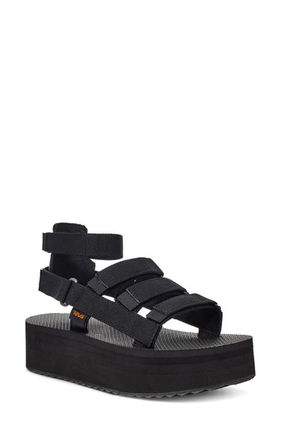 Teva Mevia Flatform Strappy Sandal In Black