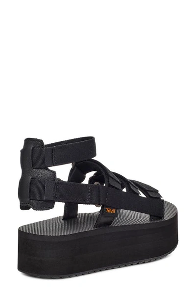 Teva Mevia Flatform Strappy Sandal In Black