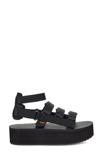 Teva Mevia Flatform Strappy Sandal In Black