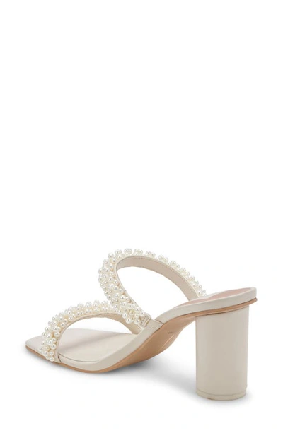 Shop Dolce Vita Noel Imitation Pearl Sandal In Vanilla Pearls