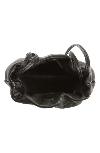 Shop The Row Ruched Leather Phone Crossbody Bag In Black
