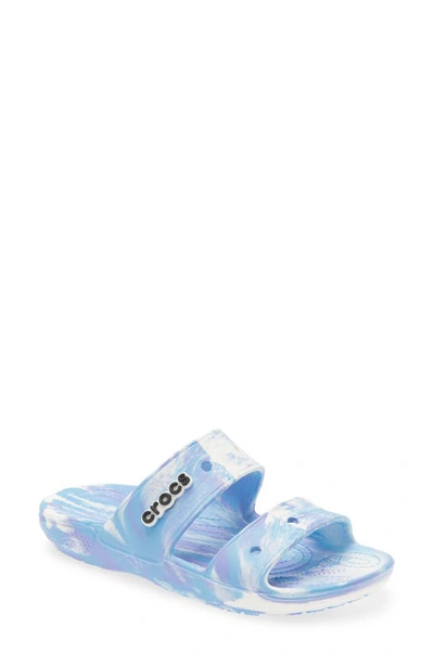 Crocs Classic Slide Sandal In White/blue/purple | ModeSens