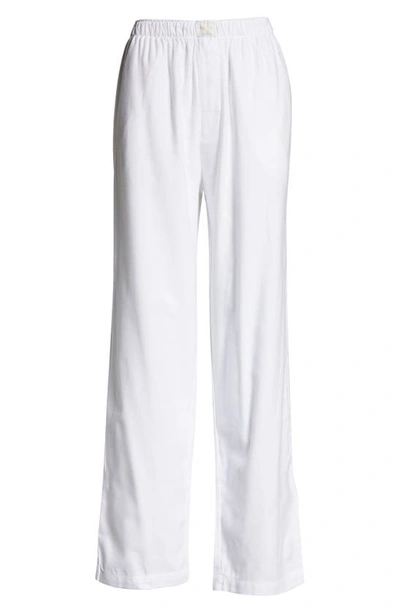 Shop Skims Hotel Cotton Blend Pajama Pants In Marble