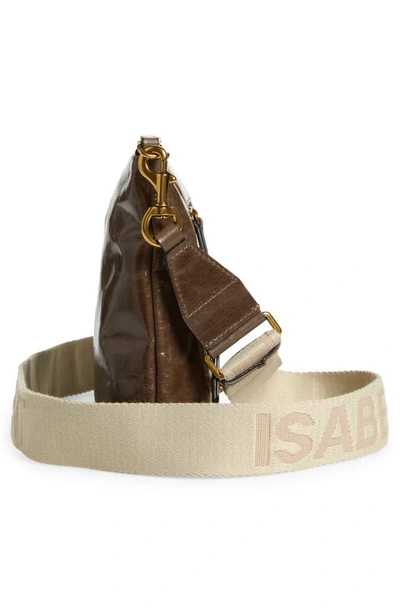 Isabel Marant New Nessah Leather Crossbody Bag In Khaki
