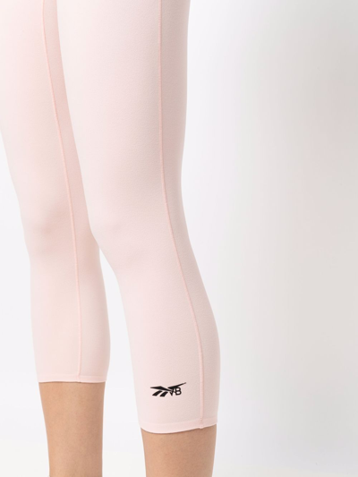 Victoria Beckham Cropped Sports Leggings In Pink | ModeSens