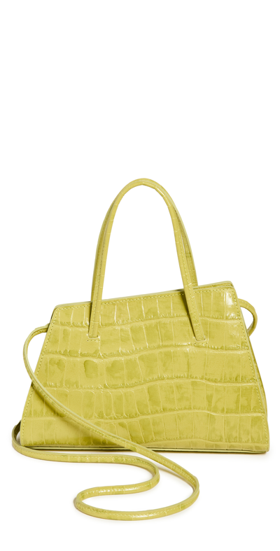 Shop Little Liffner Slanted Mini Tote In Chartreuse