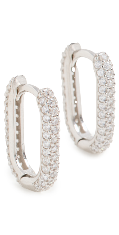 Shop Adinas Jewels Mini Huggie Earrings In Silver
