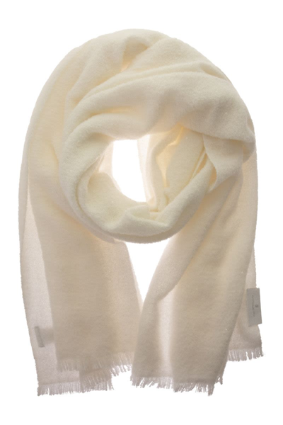 Shop Brunello Cucinelli Soft Dazzling Cashmere And Silk Scarf In Vanilla