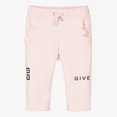 Shop Givenchy Baby Girls Pink 4g Logo Joggers